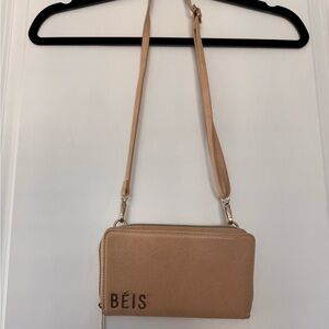 BEIS Beige Crossbody Wallet